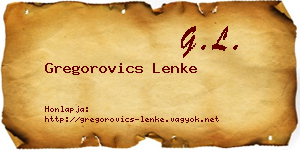 Gregorovics Lenke névjegykártya